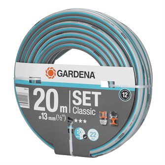 Gardena Classic 20 meter 1/2" haveslange inkl. systemfittings
